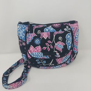 Vera Bradley Alpine Floral Lizzy Crossbody Bag Quilted Cotton Canvas Handbag